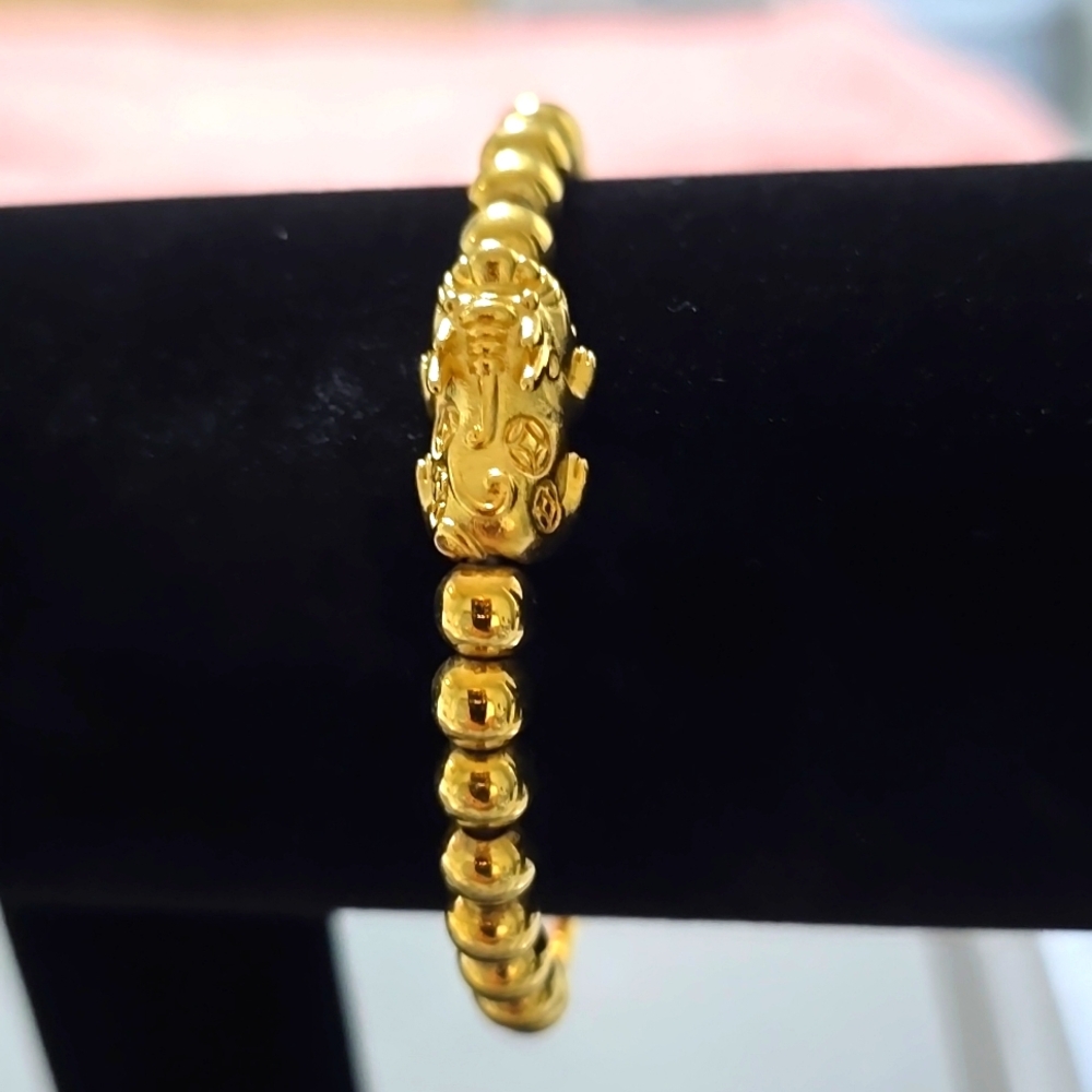 Stainless steel gold plated bangle